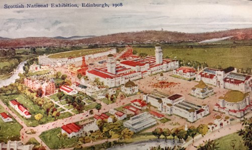 Scottish National Exhibition of 1908 Postcard