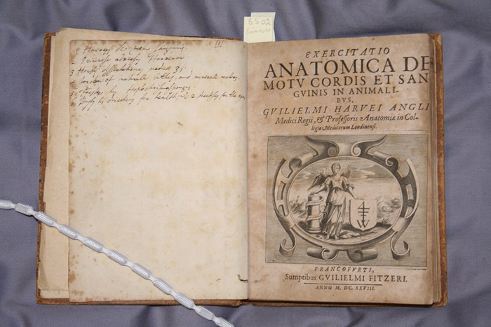 Harvey's De motu cordis 1628 Harvey's De motu cordis 1628