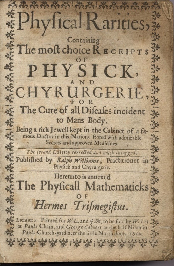 Hermes Trismegistus' 1652 Physical Rarities 1 Hermes Trismegistus' 1652 Physical Rarities 1
